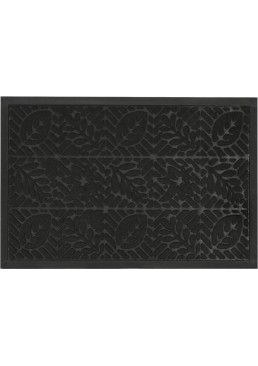 Придверный коврик Eco Fabric Листья с кромкой Черный (4060-106), 40х60 см 