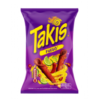 Чипсы кукурузные Takis Fuego с острым перцем чили и лаймом, 100 г