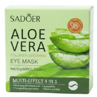Гідрогелеві патчі для очей Sadoer Aloe Collagen Soothing Eye Mask з Алое і Колагеном, 60 шт 