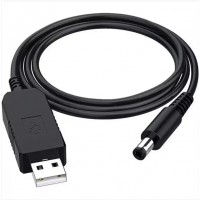 Кабель для роутера от повербанка с преобразователем НА 12V, DC 5.5MM, USB 5V-12V, 1 м
