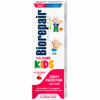 Детская зубная паста без фтора Biorepair Kids от 0 до 6 лет со вкусом клубники, 50 мл