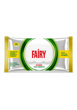 Вологі знежирювальні серветки Fairy для очищення поверхонь з ароматом лимону, 30 шт