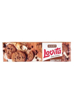 Печиво Roshen Lovita Classic Cookies з какао та шматочками глазурі, 150 г 