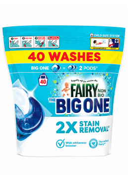Капсули для прання дитячої білизни Fairy Non Bio Big One для всіх типів тканин, 40 шт