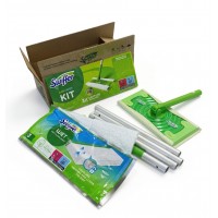 Набір для прибирання підлоги Swiffer (1 швабра, 6 сухих та 3 вологих змінних насадки для підлоги)