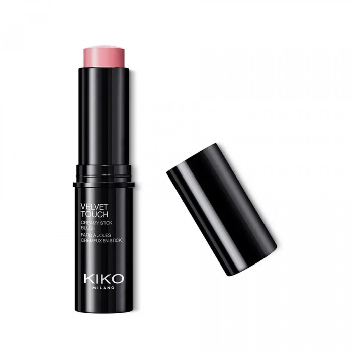 Сяючі кремові рум'яна-стік для обличчя Kiko Milano Velvet Touch Creamy Stick Blush 07 Natural Rose, 10 г - 