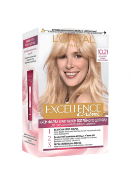 Фарба для волосся L'Oreal Paris Excellence відтінок 10.21 - Світло-світло русявий перламутровий, 1 шт