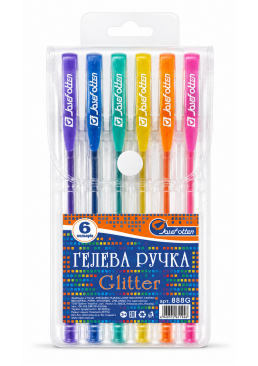 Набір гелевих ручок Glitter 888G-6 J.Otten, 6 шт