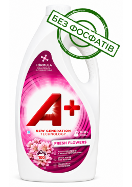 Гель для прання A+ Fresh Flowers квіткова свіжість, 4.5 л (100 прань)