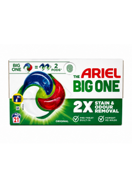 Капсули для прання Ariel Original Big One для білих і кольорових тканин, 21 шт