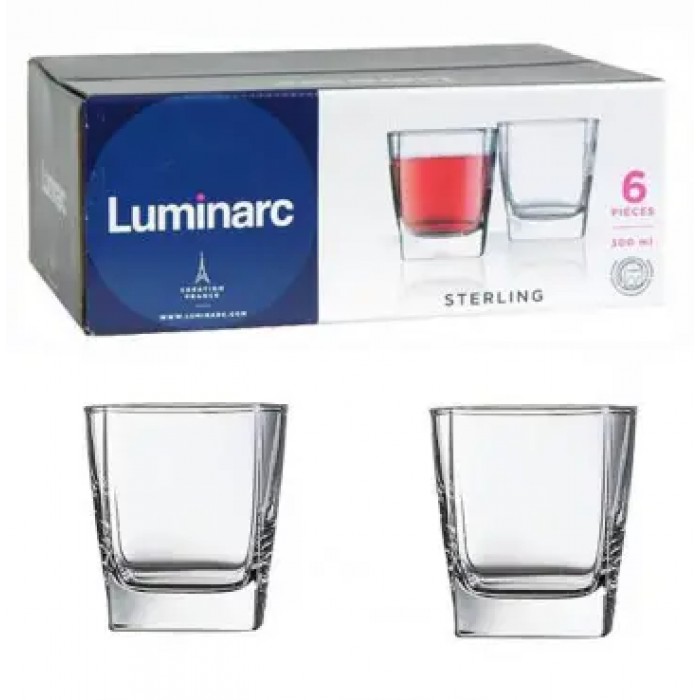 Набір квадратних склянок Sterling Luminarc, 300 мл (6 шт) - 