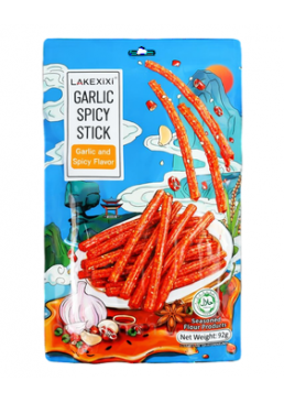 Снек латяо Lakexixi Spicy Stick із часником та гострим смаком, 92 г