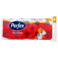 Туалетная бумага Perfex Неароматизированная 3 слоя, 10 шт 