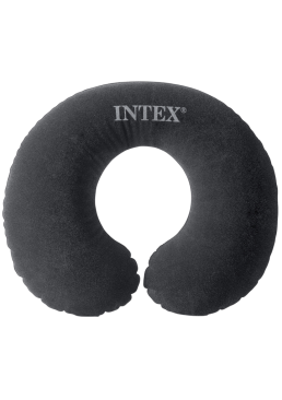 Подушка надувна Intex 68675 дуга вельвет, 36х30х10 см (чорна)