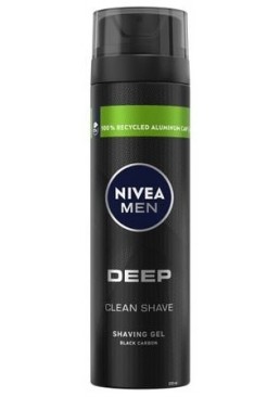 Мужской черный гель для бритья NIVEA MEN Deep, 200 мл