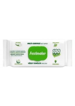 Вологі серветки для прибирання Freshmaker Green, 100 шт 