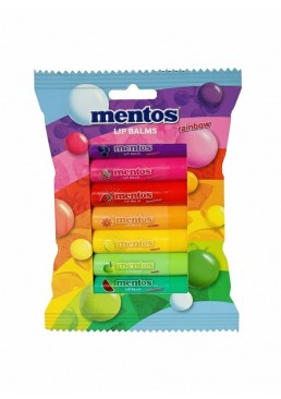  Набор бальзамов для губ Mentos Rainbow, 7 шт х 3 г