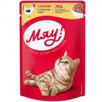 Влажный корм для кошек «Мяу!» с курицей, 85 г
