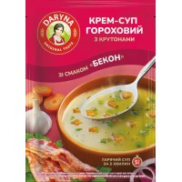 Крем-суп Daryna гороховый со вкусом бекона и гренок, 18 г 