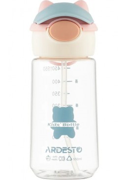 Пляшка для води Ardesto Bear, 550 мл (рожева)