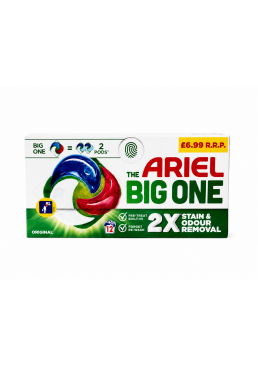 Капсулы для стирки Ariel Original Big One для белых и цветных тканей, 12 шт