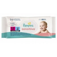 Дитячі вологі серветки Pampers Sensitive, 80 шт