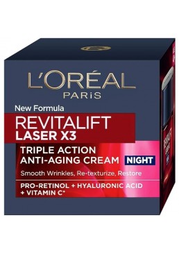 Ночной регенерирующий rрем L'Oreal Paris Revitalift Лазер Х3, 50 мл 