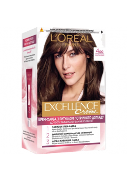 Фарба для волосся L'Oreal Paris Excellence відтінок 4.00 - Каштановий, 1 шт