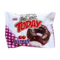 Пончик бисквитный вишнёвый Elvan TODAY DONUT CHERRY, 50 г