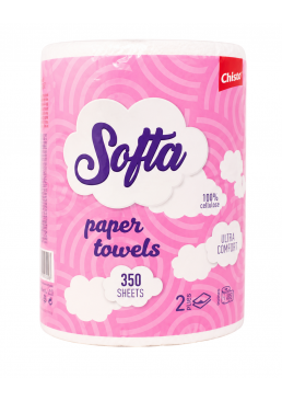Паперовий рушник Chisto Soffa Ultra Comfort 2-х шаровий, 350 відривів