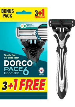 Бритвы одноразовые Dorco Pace 6 для мужчин, 6 лезвий (4 шт)
