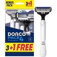 Бритвы одноразовые Dorco Pace 4 для мужчин, 4 лезвия (4 шт)