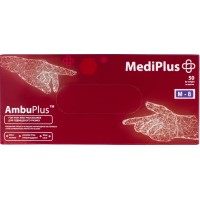 Медичні рукавички MediPlus AmbuPlus латексні неопудрені М, 25 пар