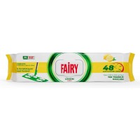 Салфетки влажные для уборки пола Fairy Лимон с ароматом лимона, 50 шт