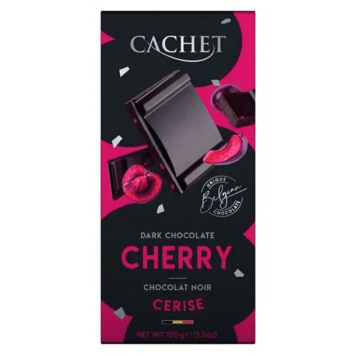 Чорний шоколад Cachet 57% Chery, 100 г - 