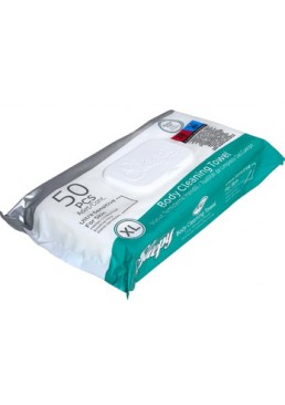 Вологі серветки-рушники Sleepy Adult Towels з клапаном, 50 шт