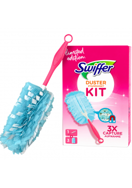 Щітка-магніт для збирання пилу Swiffer Staubmagnet Pink Limited edition з 3 змінними насадками