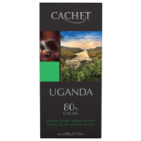 Шоколад чёрный Cachet Уганда 80% какао, 100 г 