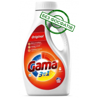 Гель для прання Gama Original для білої та кольорової білизни, 990 мл (22 прання)