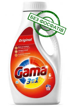 Гель для стирки Gama Original для белого и цветного белья, 990 мл (22 стирки)