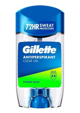 Гелевый дезодорант-антиперспирант Gillette Power rush, 70 мл