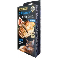 Ласощі для котів Lucky Star лагідне пюре для котів з м`яса індика у стіках, 10 гх6 шт 