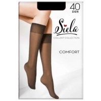 Гольфы женские Siela Comfort 40 DEN, Nero, безразмерные (2 пары)