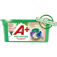 Гель-капсули для прання А+ Pro Nature 4в1 для всіх типів тканин, 22 шт 