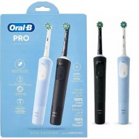 Набор электрических зубных щеток Oral-B Braun Vitality Pro D103, 2 шт (черная + голубая)