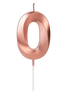  Свічка цифра "0" для торта, 4.5 см (рожевий)