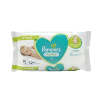 Детские влажные салфетки Pampers Sensitive, 52 шт 