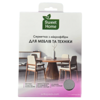 Салфетка из микрофибры Sweet Home для мебели и техники, 1 шт