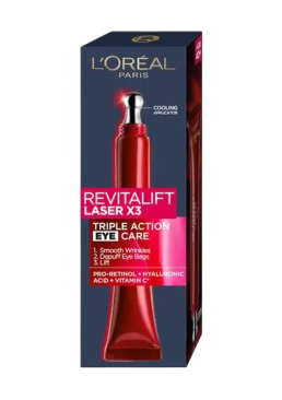 Крем L'Oreal Paris Revitalift Лазер Х3 Регенеруючий глибокий догляд шкіри навколо очей, 15 мл