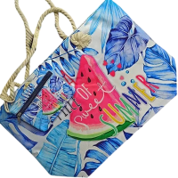 Пляжная сумка "Арбуз SUMMER" с косметичкой, 58х39х18 см 
